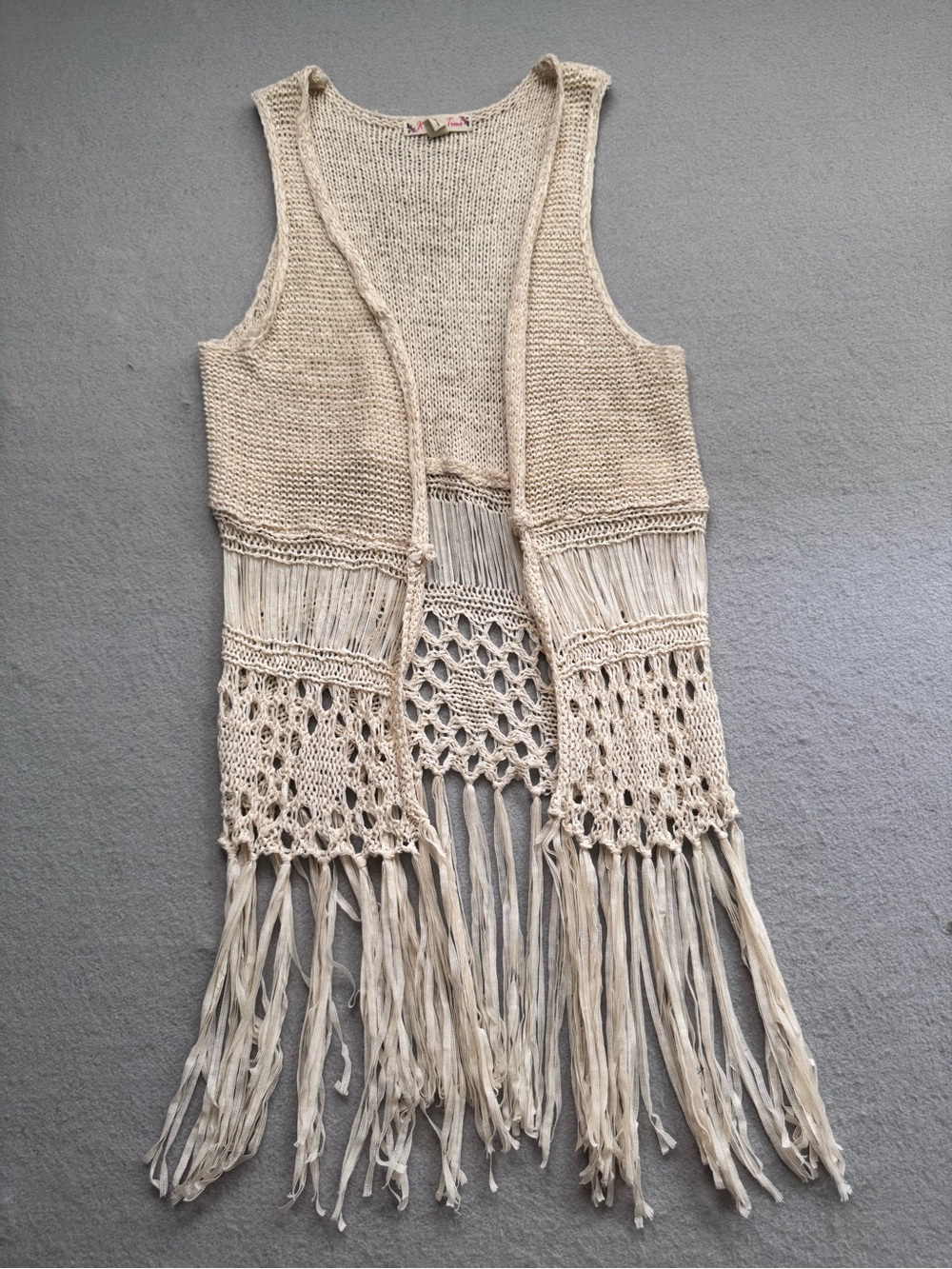 It's Our Time Cream Open-Knit Sweater Top